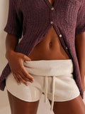 Tied Casual Shorts - DAVERRI FASHIONS