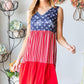 Heimish Full Size US Flag Theme Contrast Tank Dress S Tank Dresses