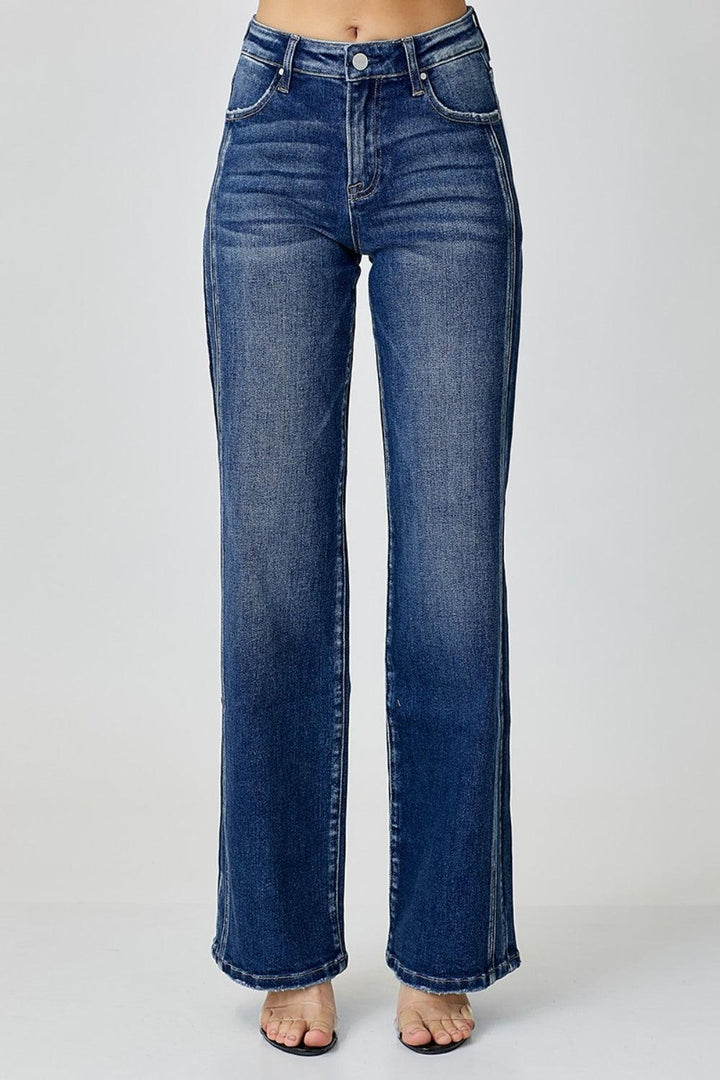 RISEN Mid Rise Straight Jeans Jeans