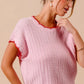 SO ME Textured Light Weight Sweater Dolman Top Sweaters