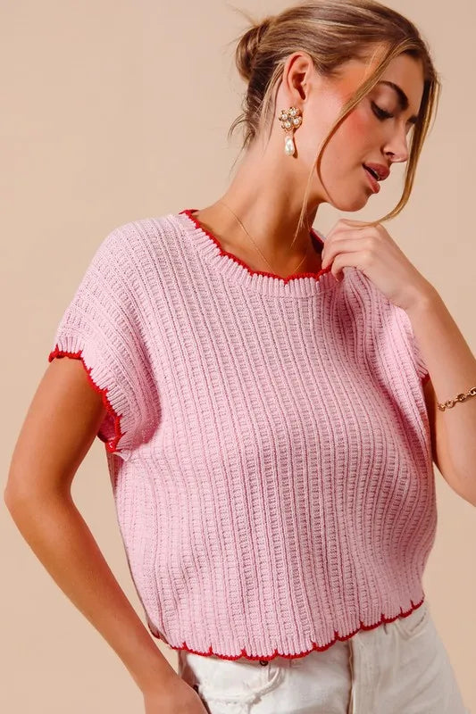 SO ME Textured Light Weight Sweater Dolman Top Sweaters