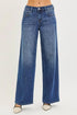 RISEN slouchy baggy blue denim jeans with five-pocket design