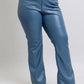 Judy Blue Full Size High Waist Tummy Control Faux Leather Bootcut Pants Plus Size