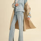 MABLE Layered Look Trench Coat With Denim Jacket