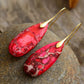 Handmade Teardrop Shape Natural Stone Dangle Earrings - DAVERRI FASHIONS