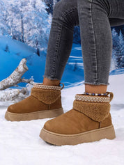 Round Toe Platform Boots | Boots Daverri Fashions