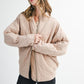 Beige quilted Dixie Jacket with soft padded texture and clean stitching