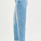 Light-wash RISEN slouchy cropped barrel jeans with frayed hems