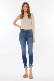 Kancan Raw Hem High Waist Cropped Jeans | Jeans Daverri Fashions