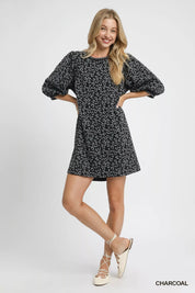 Umgee Leopard Print Jacquard Mini Dress | Mini Dresses Daverri Fashions