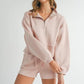 MABLE Half Zip Sweatshirt and Shorts Set