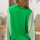BiBi Ft Color Block Clover Cut Out Puff Sleeves Top - DAVERRI FASHIONS