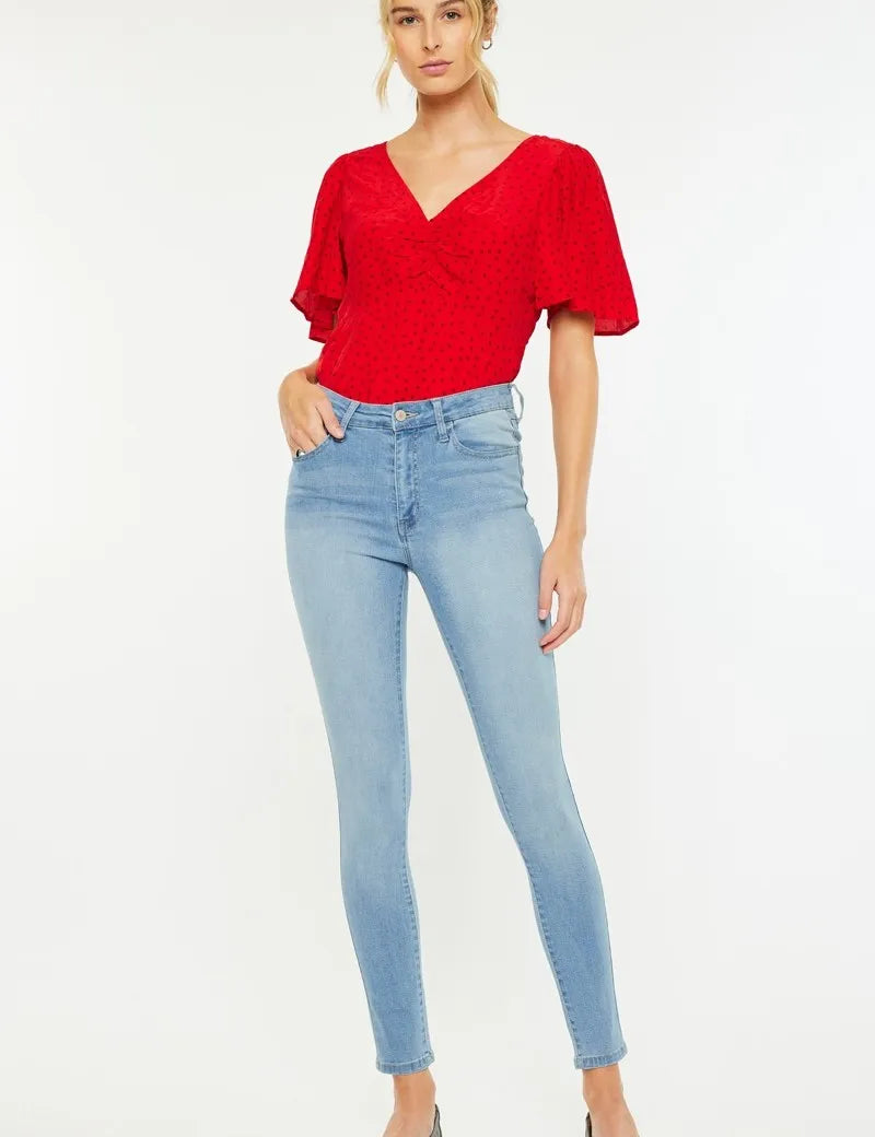 MEDIUM LIGHT Kancan High Rise Super Skinny Jeans | Jeans Daverri Fashions