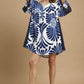 Umgee Abstract Print Kimono Sleeve Mini Dress - DAVERRI FASHIONS