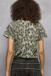 POL Printed V-Neck Short Sleeve T-Shirt | T-Shirts Daverri Fashions