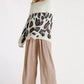 Umgee Plus Size Leopard Off-Shoulder Long Sleeve Sweater - DAVERRI FASHIONS