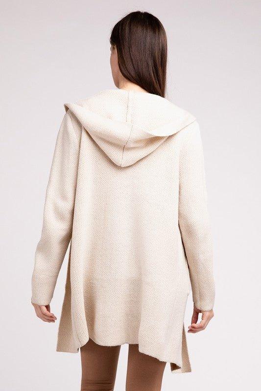 Zenana Hooded Cardigan Sweater Cardigans