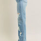 Judy Blue Full Size High Waist Rigid Magic Star Shaped Destroy 90's Straight Jeans Plus Size - DAVERRI FASHIONS