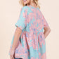 BOMBOM Floral Babydoll Tunic Top