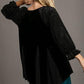 Umgee Godet Hem Polka Dot V-Neck Blouse Blouses
