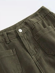 Full Size Wide Leg Jeans with Pockets Plus Size | Jeans Daverri Fashions