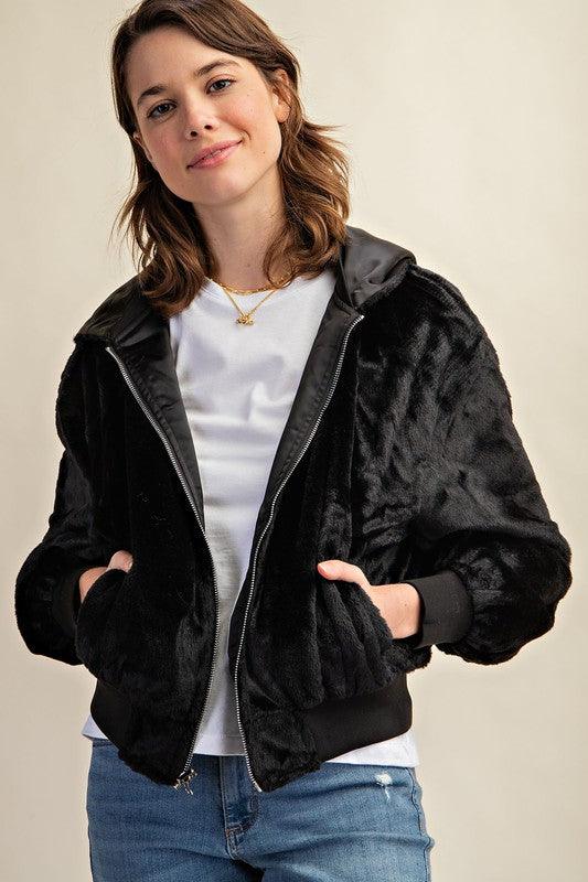 Reversible All Weather Fur Lined Bomber Jacket Jackets