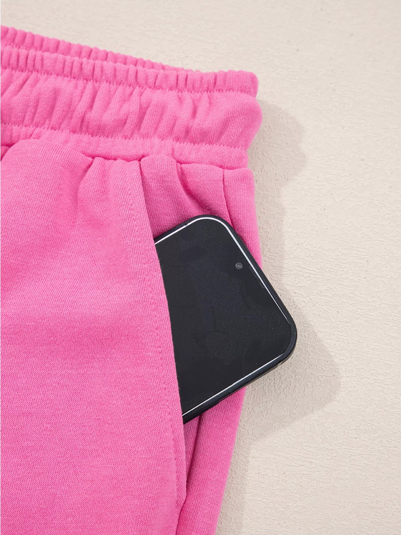 Solid Color Collared Pullover and Central Seam Pants Set | Loungewear Sets Daverri Fashions