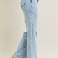 Judy Blue Full Size High Waist Stone Wash Straight Jeans Plus Size - DAVERRI FASHIONS