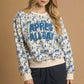 Umgee Scenic Print Cropped Sweatshirt Ecru - DAVERRI FASHIONS