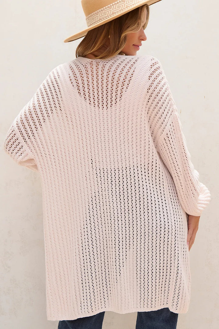 Open Front Long Sleeve Cardigan | Cardigans Daverri Fashions