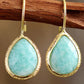 Handmade Natural Stone Teardrop Earrings - DAVERRI FASHIONS