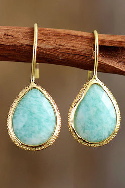 Handmade Natural Stone Teardrop Earrings - DAVERRI FASHIONS