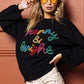 BiBi Tinsel Lettering Christmas Sweater - DAVERRI FASHIONS