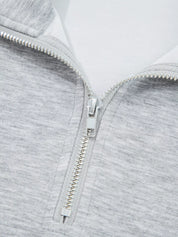 Zip Collar Long Sleeve Top and Drawstring Pants Set | Loungewear Sets Daverri Fashions