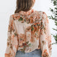 Floral Print Button-Up Shirt - DAVERRI FASHIONS