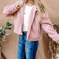 And The Why Sherpa Drawstring Cropped Hooded Jacket - DAVERRI FASHIONS