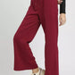 Umgee Cable Knit Textured Wide Leg Pants - DAVERRI FASHIONS