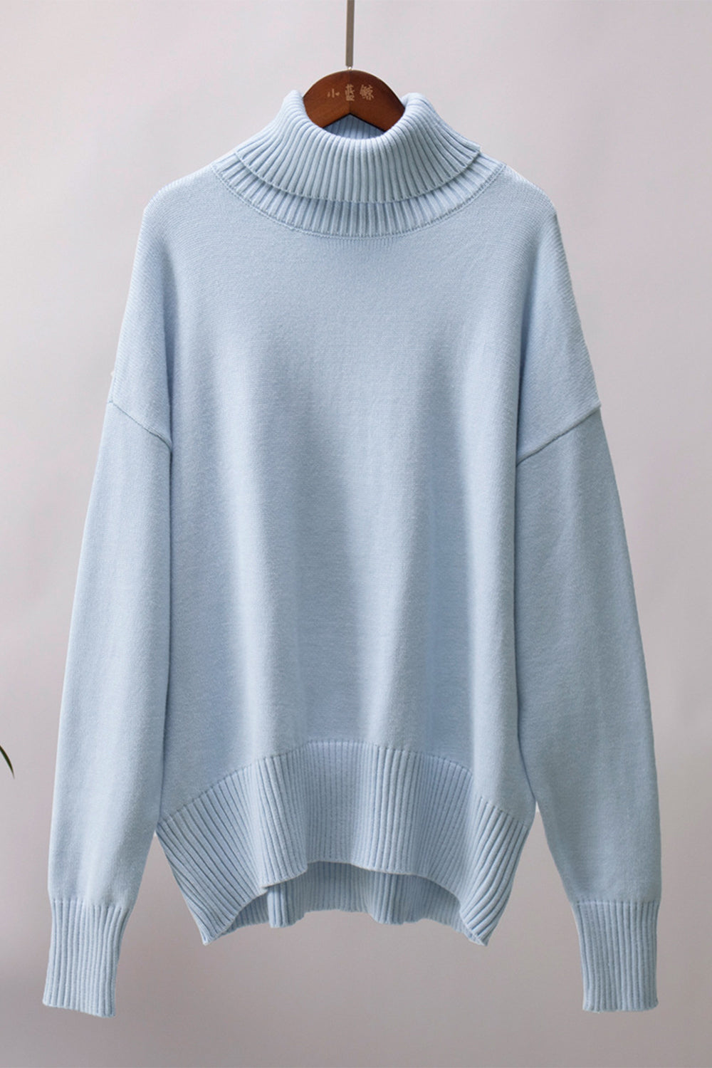 Turtle Neck Dropped Shoulder Sweater | Sweaters Daverri Fashions