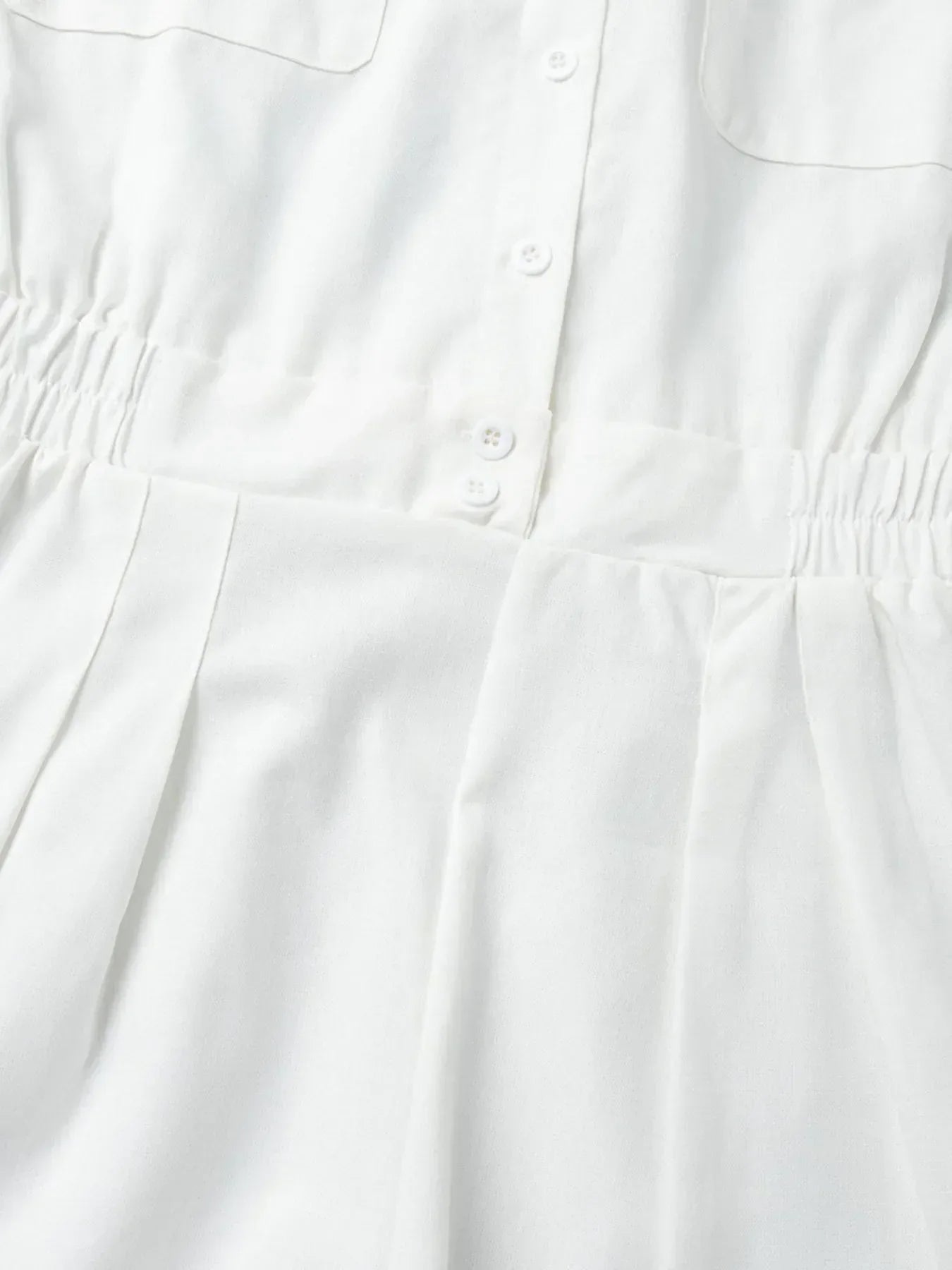 Casual Button Front Long Sleeve Romper - DAVERRI FASHIONS