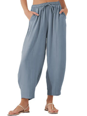 Full Size Drawstring Cropped Jogger Pants Plus Size | Pants Daverri Fashions
