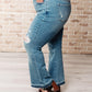 Isla Mid Rise Distressed Released Hem Bootcut Jeans Womens