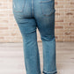 Isla Mid Rise Distressed Released Hem Bootcut Jeans Womens