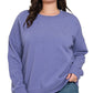 Zenana Full Size Fleece Drop Shoulder Sweatshirt Plus Size MARLIN Sweatshirts