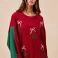 BiBi Christmas Theme Tree Embroidered Sweater - DAVERRI FASHIONS