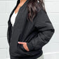 Zip Up Baseball Collar Jacket with Pockets - DAVERRI FASHIONS