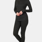 Zenana Full Size Turtleneck Top and Leggings Lounge Set Black