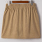 Corduroy Buttoned Front Mini Skirt - DAVERRI FASHIONS