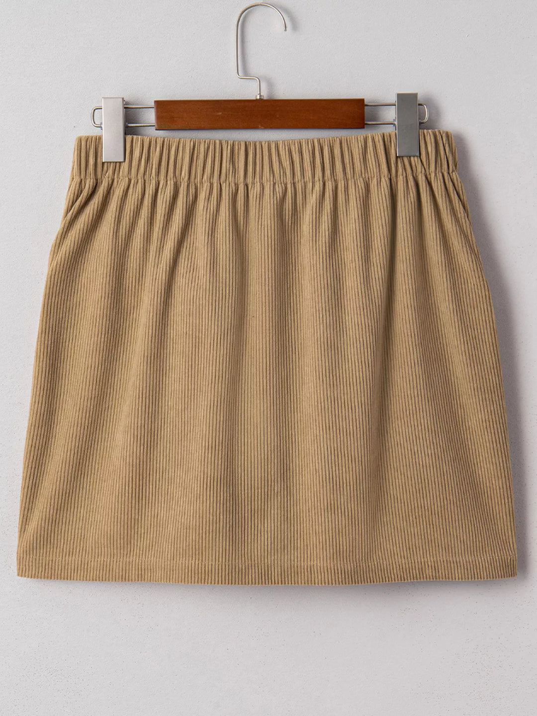Corduroy Buttoned Front Mini Skirt | Skirts Daverri Fashions