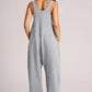 Lovelet Wide Strap Jumpsuit with Pockets - DAVERRI FASHIONS