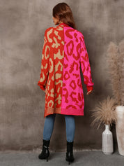 Angel Wings Leopard Button Down Longline Cardigan | Cardigans Daverri Fashions
